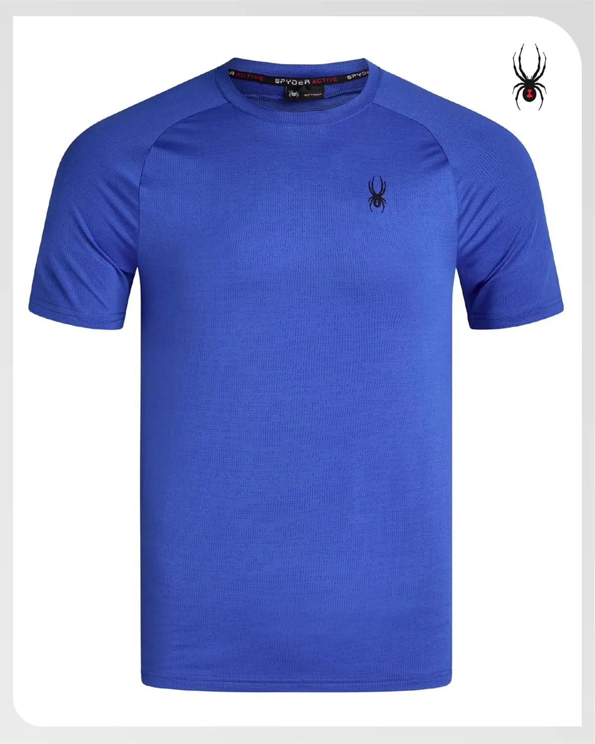 Spyder Men's Athletic Short Sleeve T-Shirt - Lightweight Crewneck Performance Workout Gym and Running Top (Sizes: S-XL)