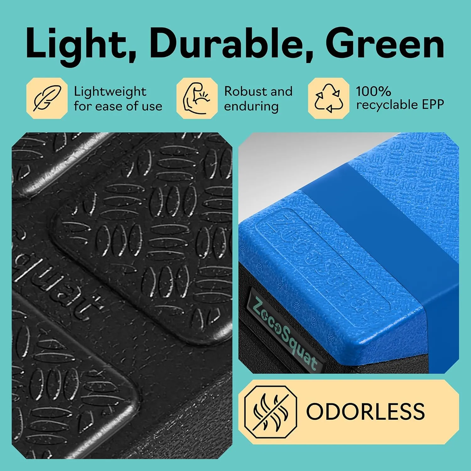 Squat Wedge - Squat Wedge Block 520 LBS Weight Capacity - Slant Board for Calf Stretching - Calf Stretcher Slant Board - yoga blocks