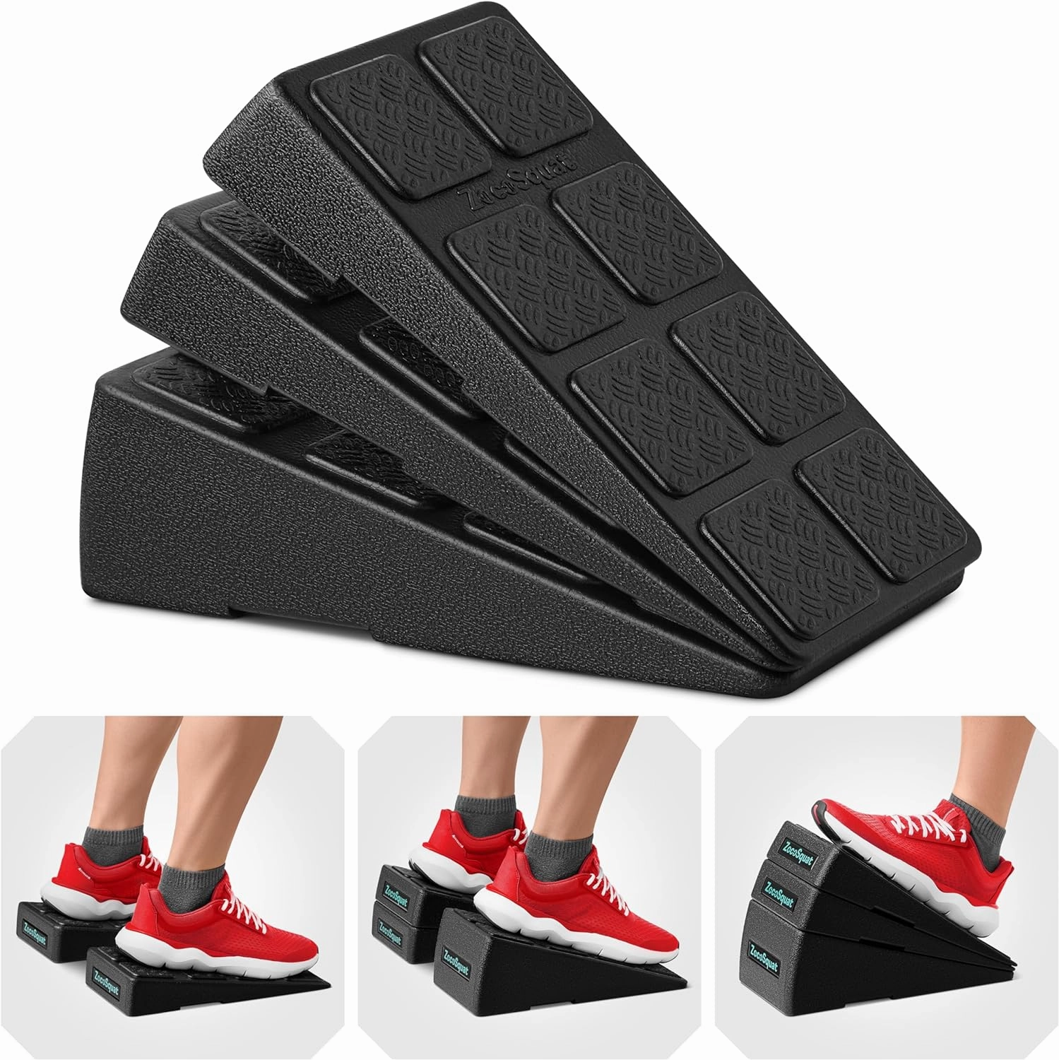 Squat Wedge - Squat Wedge Block 520 LBS Weight Capacity - Slant Board for Calf Stretching - Calf Stretcher Slant Board - yoga blocks