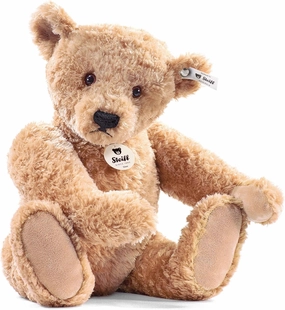 Steiff Elmar Teddy Bear Plush Toy, 12”, Golden Brown, Handmade Quality, Poseable Arms and Legs