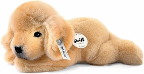 Steiff USA Handmade Light Brown Lumpi Little Friend Golden Retriever Puppy Plush, 9.8” x 5.5” x 4.3” (280160)