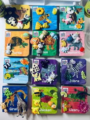 Story Kit with Books and Objects-Eric Carle Books-Story Kit-Book Gift Set-Story Set-Speech Therapy Mini Objects-Say and Play