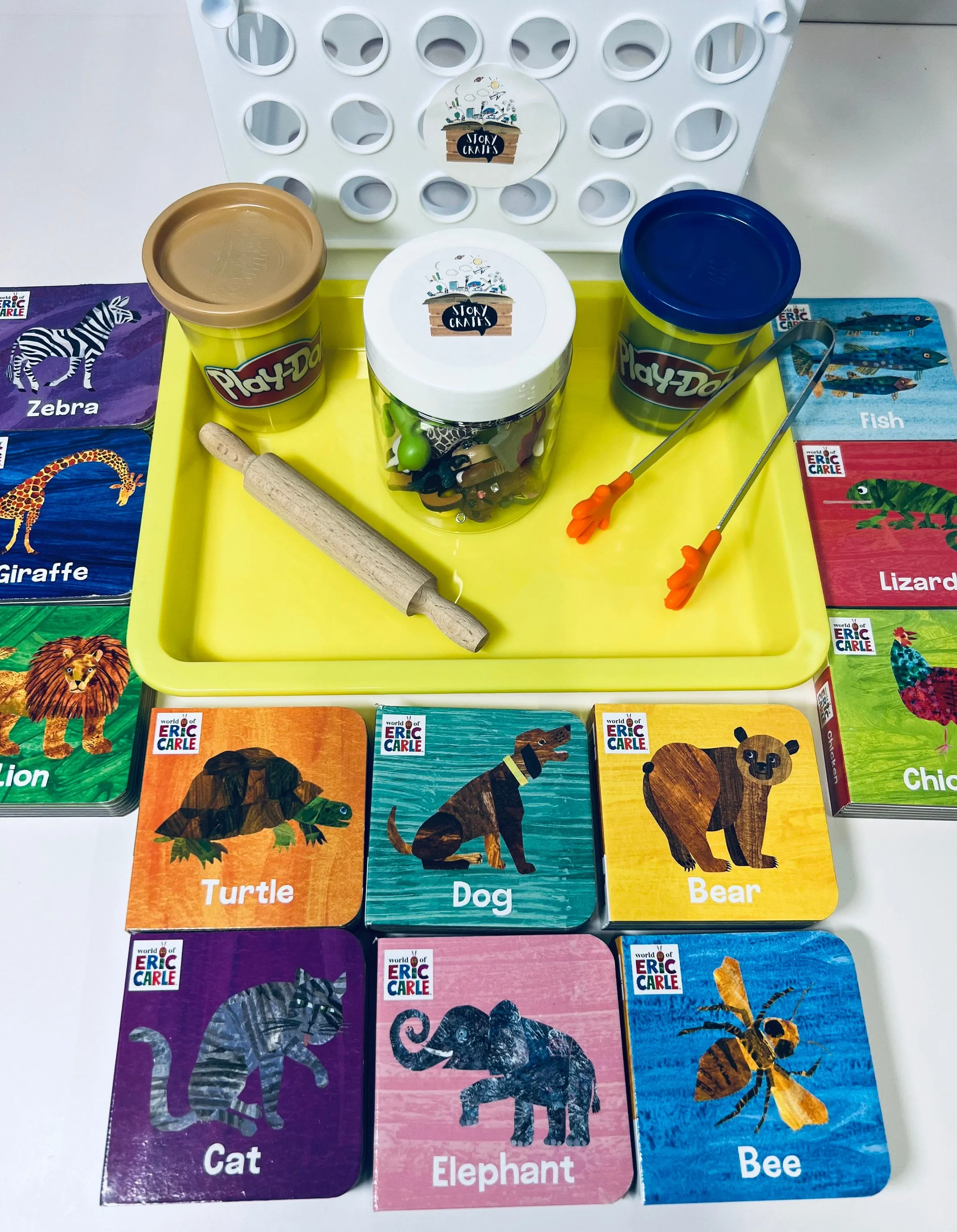 Story Kit with Books and Objects-Eric Carle Books-Story Kit-Book Gift Set-Story Set-Speech Therapy Mini Objects-Say and Play
