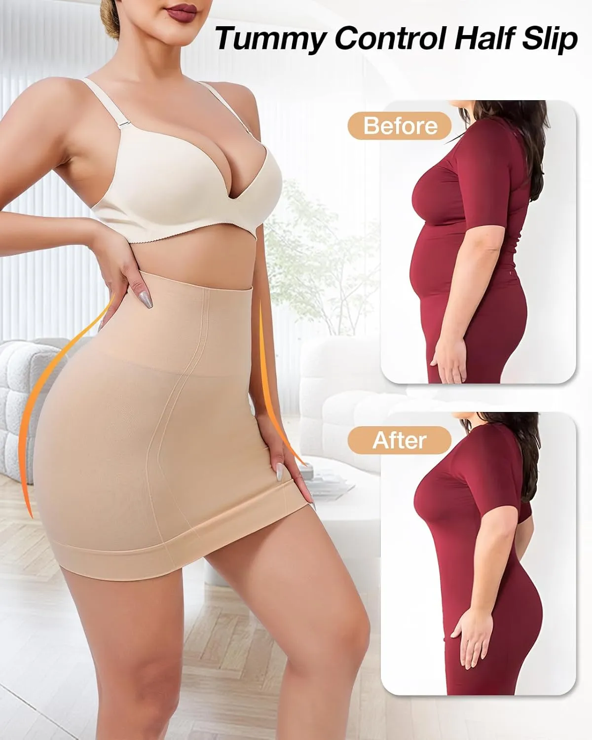 Strapless Shapewear for Women Full Slip shapewear dress Tummy Control slip for women under dress