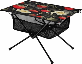 Strawberries Portable Folding Camping Table, Compact Lightweight Beach Table with Carrying Bag for Outdoor Picnics, BBQs, Camp