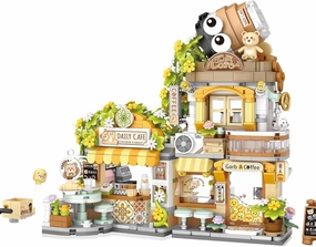 Streetscape Cafe Mini Building Set, 1770 PCS Mini Brick Building Cafe Set (for Boys Girls 6 )