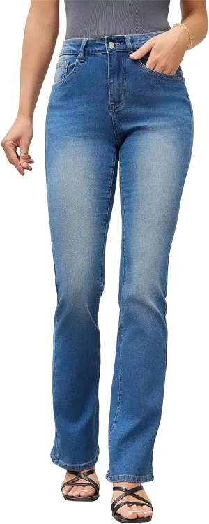 Stretchy Bootcut Jeans for Women High Waisted Jeans for Women with Pockets （Standard）