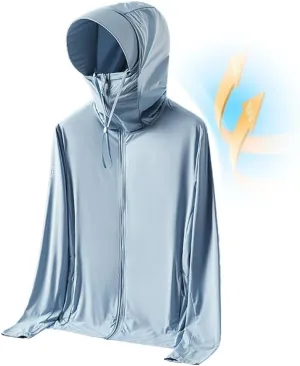 Sun Protection SPF50 Rash Guard Shirts Men's Lightweight Fishing Clothing Ice Silk Anti-UV Ice Fishing Suit Summer