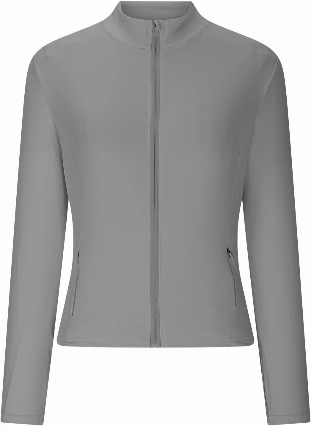 Sun Protection Shirts for Women Long Sleeve Full Zip SPF Crop Jacket Lightweight Hiking Outdoor UV Protection Clothes