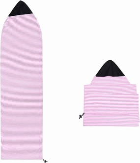 Surf Sock, Surfboard Sock Cover for Longboard Paddleboard Surf Board Sup Paddle Board, 6-8 FT Foot Quick Dry Stretch Surfboard Bag Sleeve with Drawstring Closure