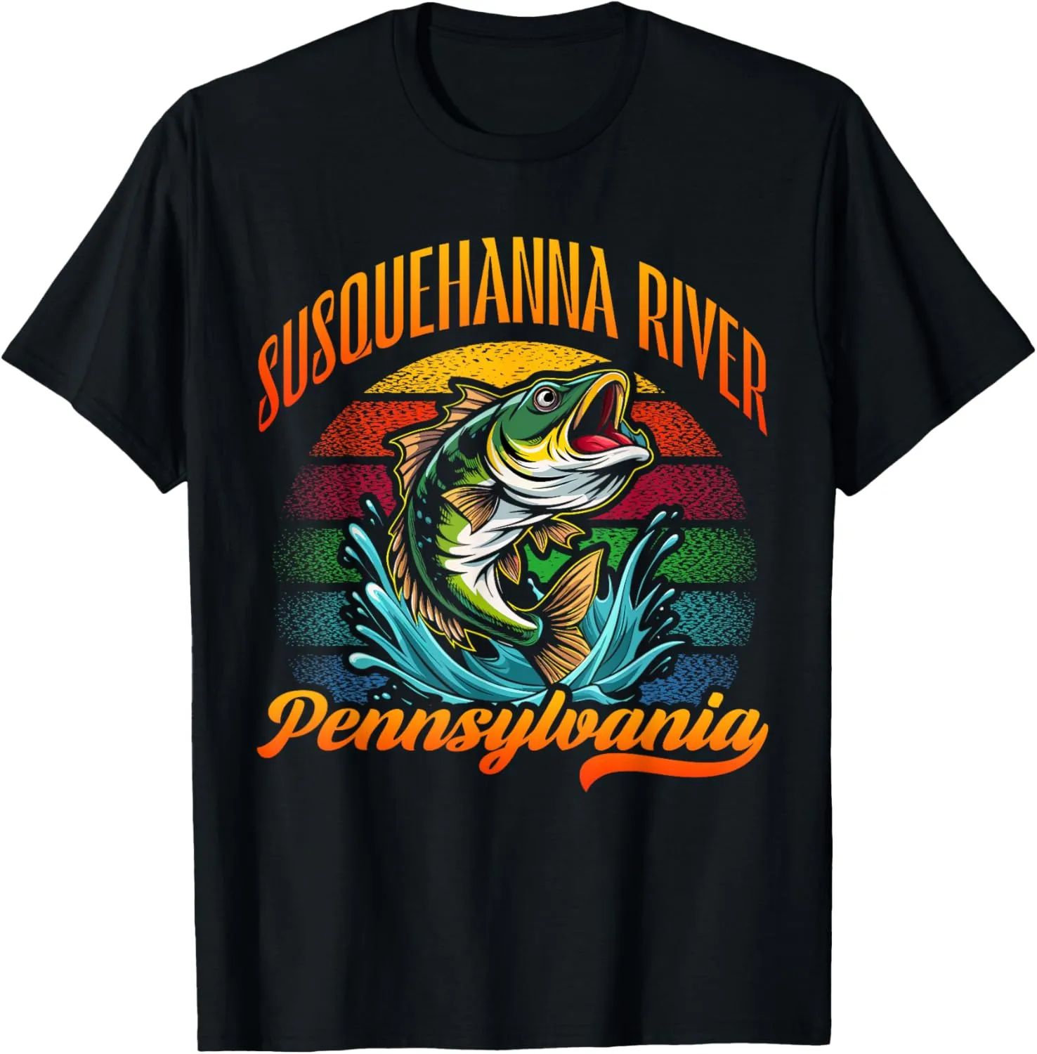 SUSQUEHANNA RIVER, PENNSYLVANIA, a Fishing Retro desifn T-Shirt