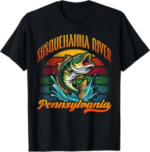 SUSQUEHANNA RIVER, PENNSYLVANIA, a Fishing Retro desifn T-Shirt
