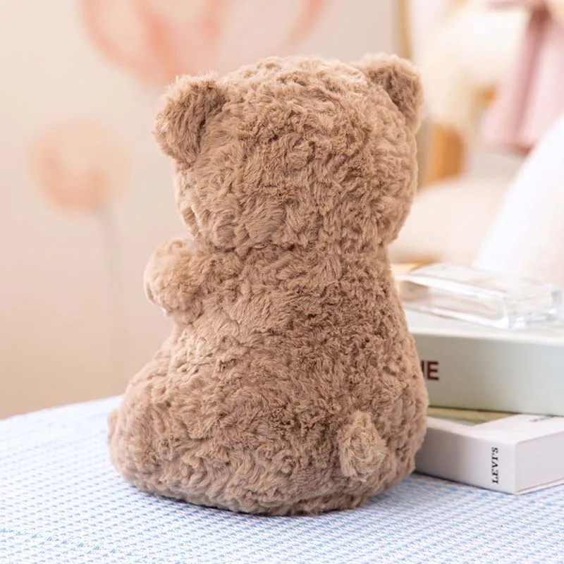 Sweet Teddy Bear Plush Toy with Red Rose