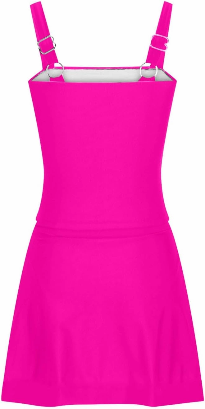 Swim Dress Tummy Control Tankini Tops for Women Two Piece Skirts Bathing Suit Solid Color Summer Beach Swimsuits