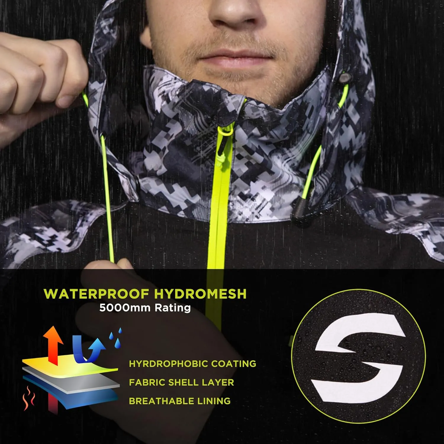 SYNKER STEALTH All Weather Performance Fishing Jacket | Waterproof, Windproof, Rainproof, Breathable, Lightweight