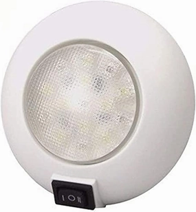 T-H Marine Easy Mount LED Dome Light with Switch - 12V Waterproof Dual Color LED Dome Light - Surface Mount for Boat & RV - 4 Inch Compact Design for Energy-Efficient Interior Lighting - Red/White