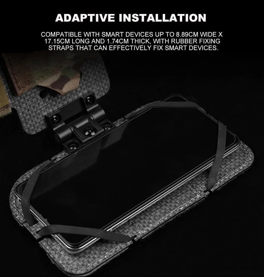 Tactical Phone Pouch Molle Airsoft Chest Foldable Rack Phone Map Case Outdoor Camping Hunting Navigation Board