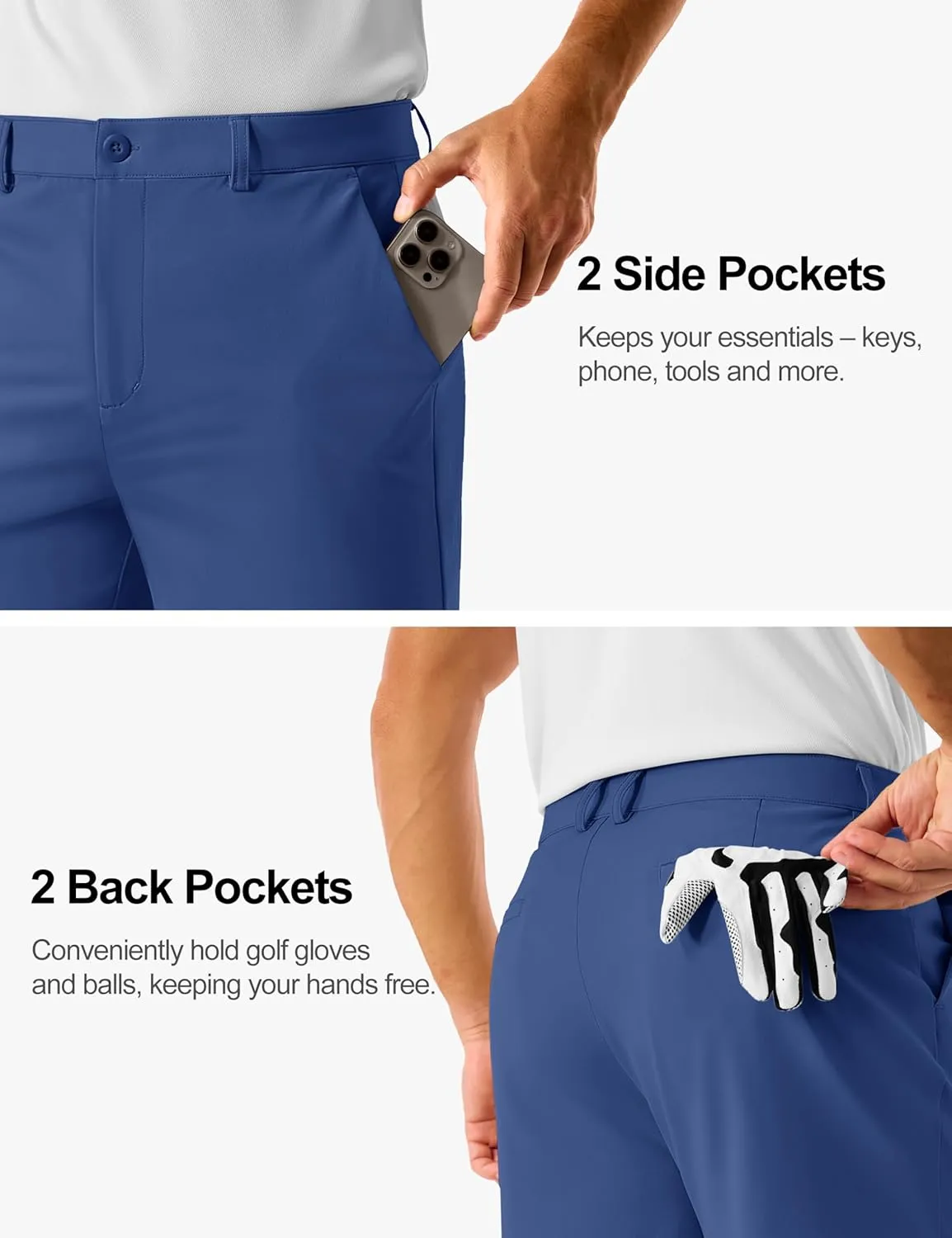 TACVASEN Men's Golf Shorts 9 Inch Inseam Stretch Lightweight Dress Work Casual Short with 4 Pockets Quick Dry Flat Front