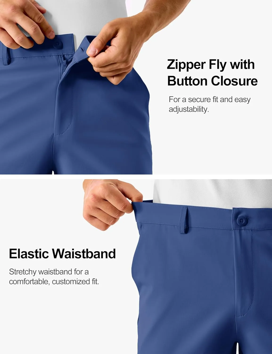TACVASEN Men's Golf Shorts 9 Inch Inseam Stretch Lightweight Dress Work Casual Short with 4 Pockets Quick Dry Flat Front