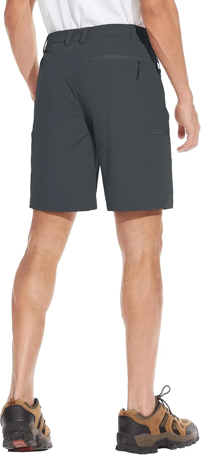 TACVASEN Men's Hiking Cargo Shorts Lightweight Quick Dry Water Resistant Stretch Golf Shorts for Outdoor Fishing Travel