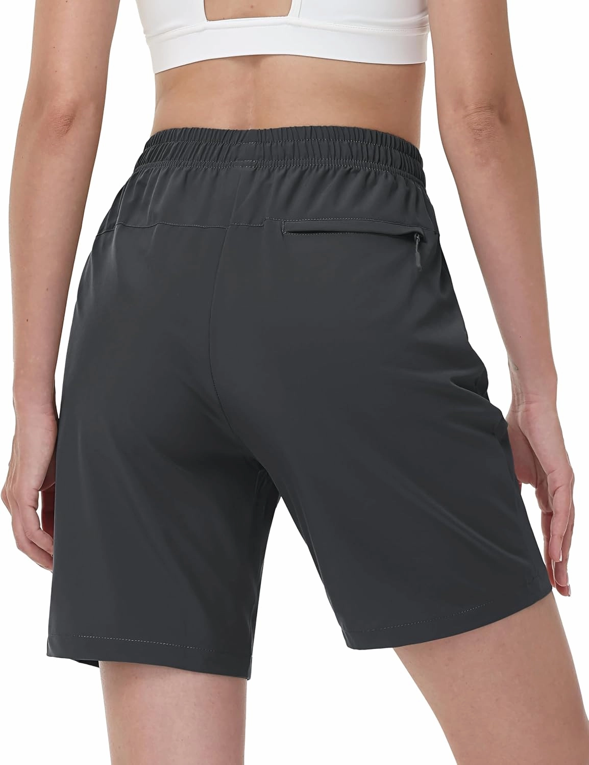 TACVASEN Women's Hiking Shorts Quick Dry Lightweight 8" Water Resistant Athletic Shorts with Pockets Outdoor Golf Active