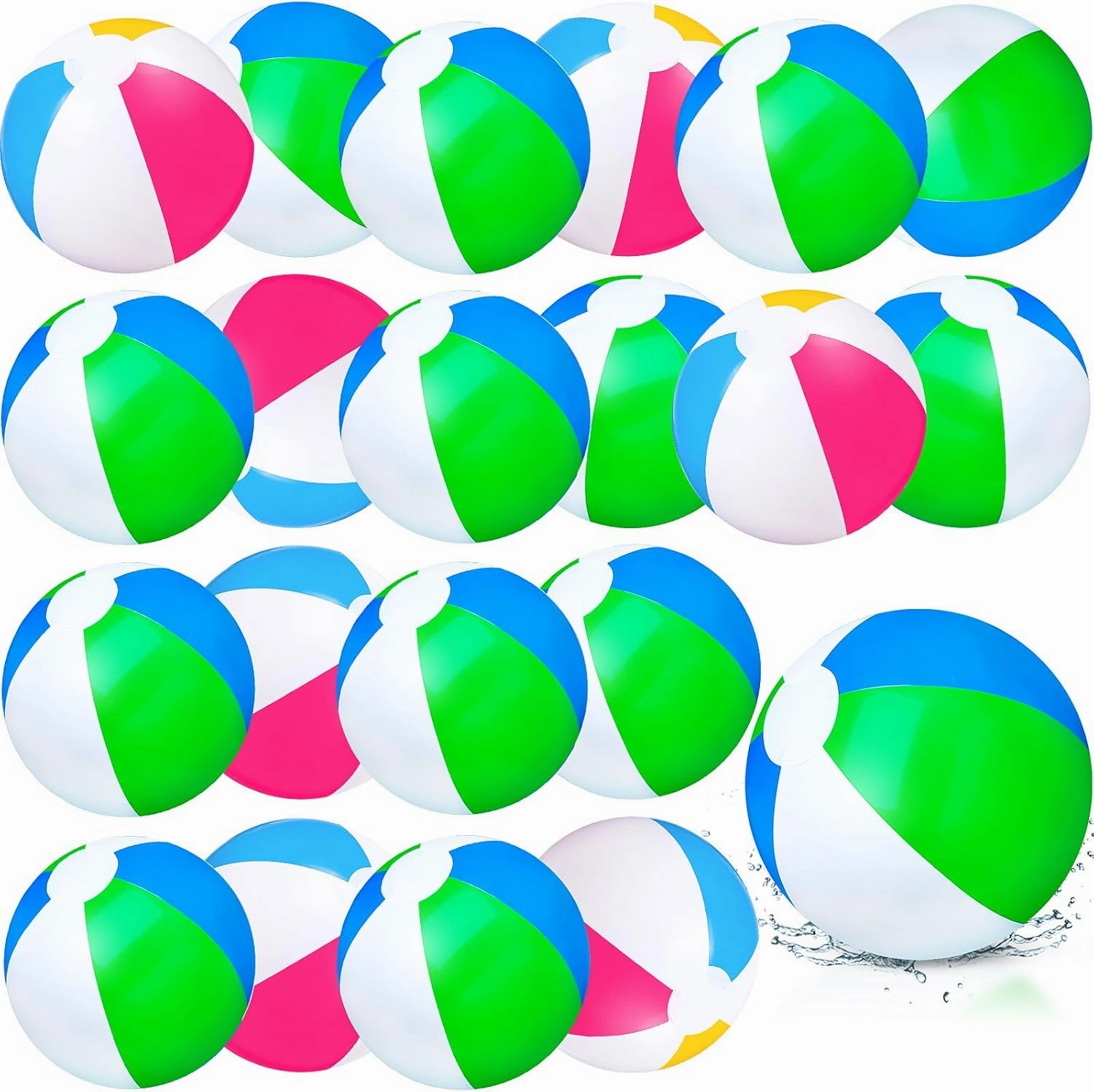 Talltalk 80 Pack 12 Inch Inflatable Beach Balls Bulk for Kids Summer Swimming Pool Ball Small Beach Party Favors Hawaiian Tropical Theme Water Games Party Decorations(Green, Blue)