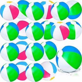 Talltalk 80 Pack 12 Inch Inflatable Beach Balls Bulk for Kids Summer Swimming Pool Ball Small Beach Party Favors Hawaiian Tropical Theme Water Games Party Decorations(Green, Blue)