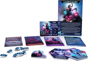 Tamashii: Catie's Diary (standees) Immerse Yourself in Catie's Whimsical World! Sci-Fi Strategy Game, Ages 14 , 1-4 Players, 45-90 Min Playtime, Made by Awaken Realms