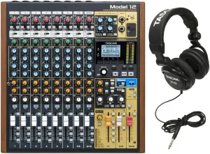Tascam Model 12 All-In-One Digital Multitrack Recorder & TH-02-B Studio Grade Headphones