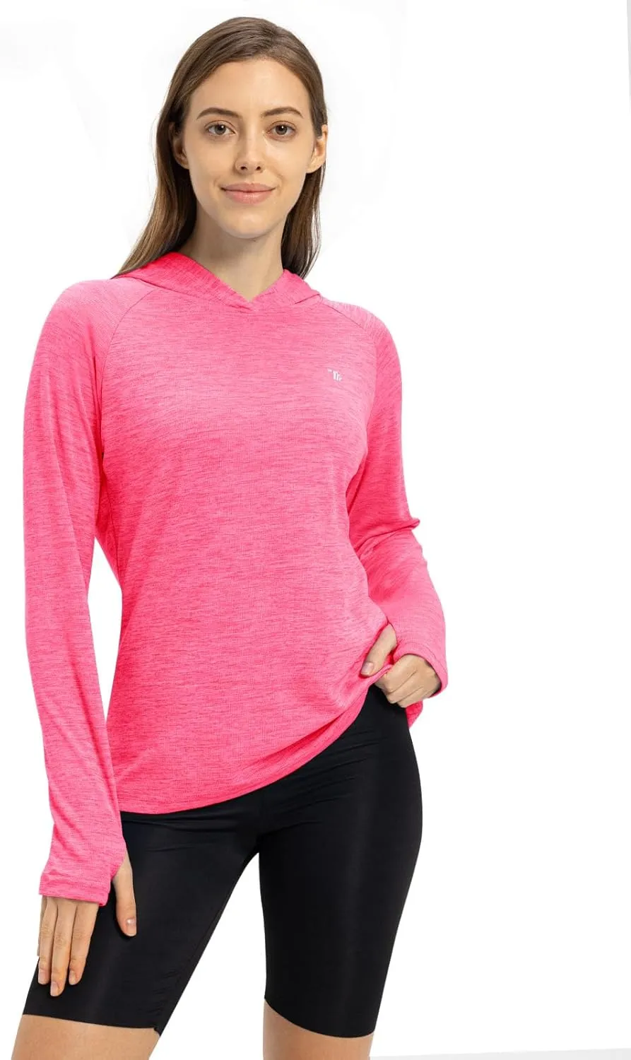 TBMPOY Womens UPF 50  Sun Protection Hoodie Shirt Long Sleeve Fishing Hiking Outdoor UV Shirt Lightweight
