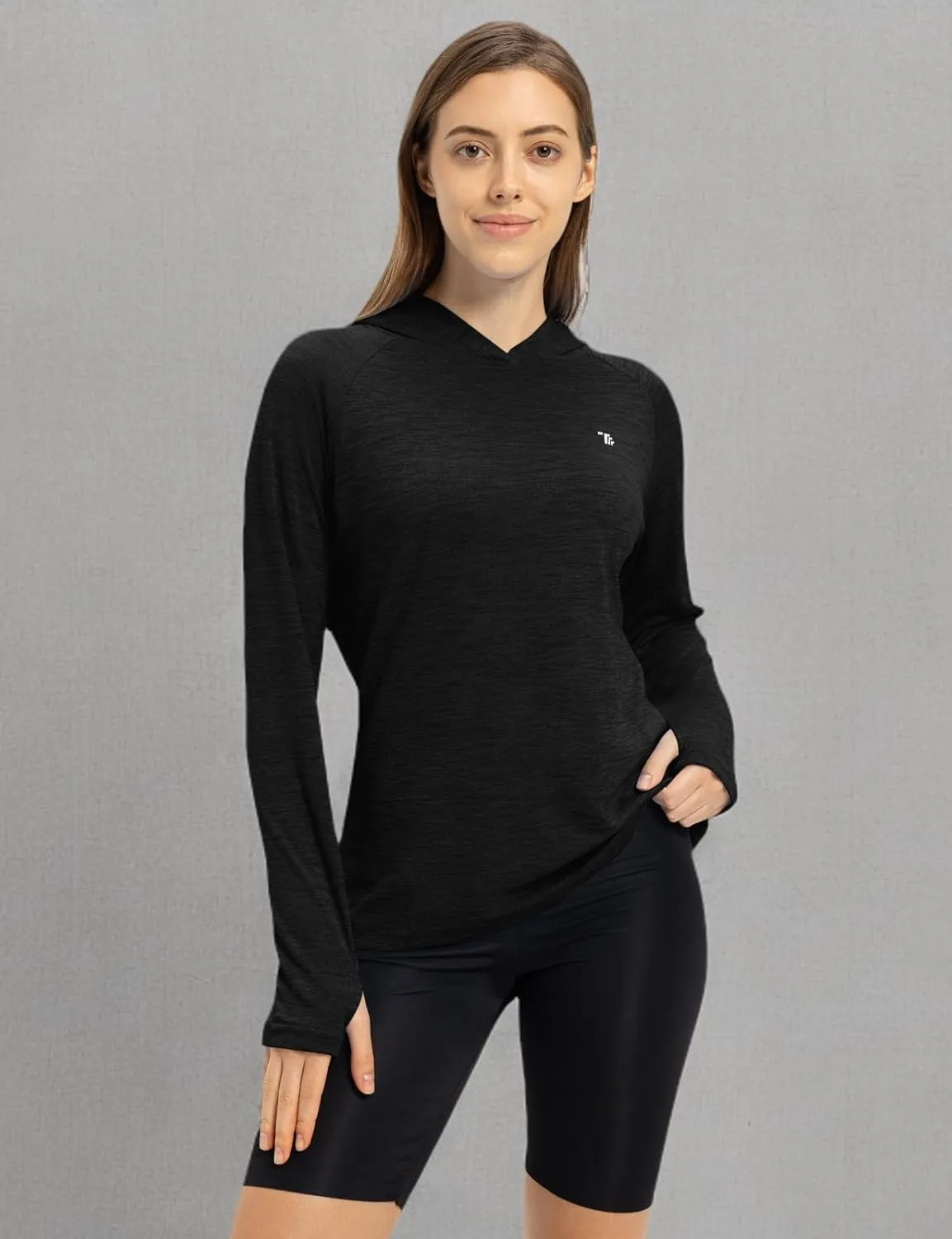 TBMPOY Womens UPF 50  Sun Protection Hoodie Shirt Long Sleeve Fishing Hiking Outdoor UV Shirt Lightweight