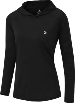 TBMPOY Womens UPF 50  Sun Protection Hoodie Shirt Long Sleeve Fishing Hiking Outdoor UV Shirt Lightweight