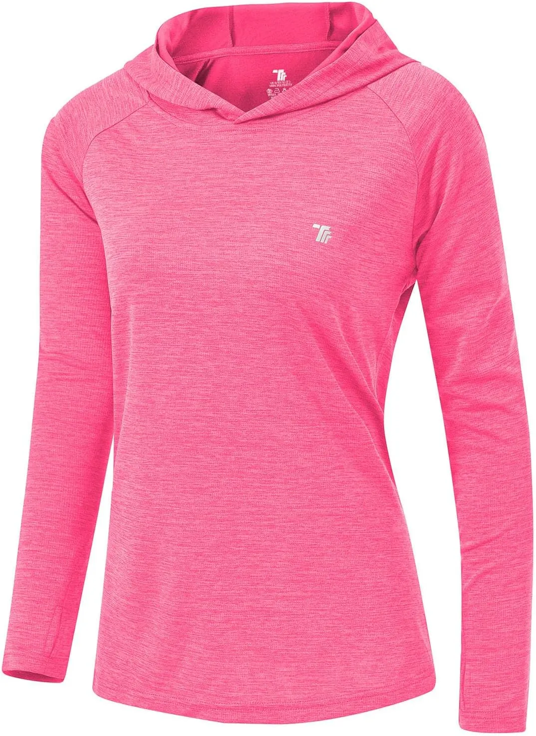 TBMPOY Womens UPF 50  Sun Protection Hoodie Shirt Long Sleeve Fishing Hiking Outdoor UV Shirt Lightweight