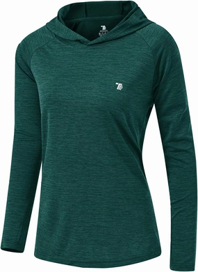 TBMPOY Womens UPF 50  Sun Protection Hoodie Shirt Long Sleeve Fishing Hiking Outdoor UV Shirt Lightweight