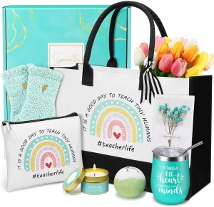 Teacher Appreciation Gifts, Personalized Cool Thank You Teacher Appreciation Gifts Basket Ideas for Women- Birthday, Christmas, Valentines Day, Mothers Day