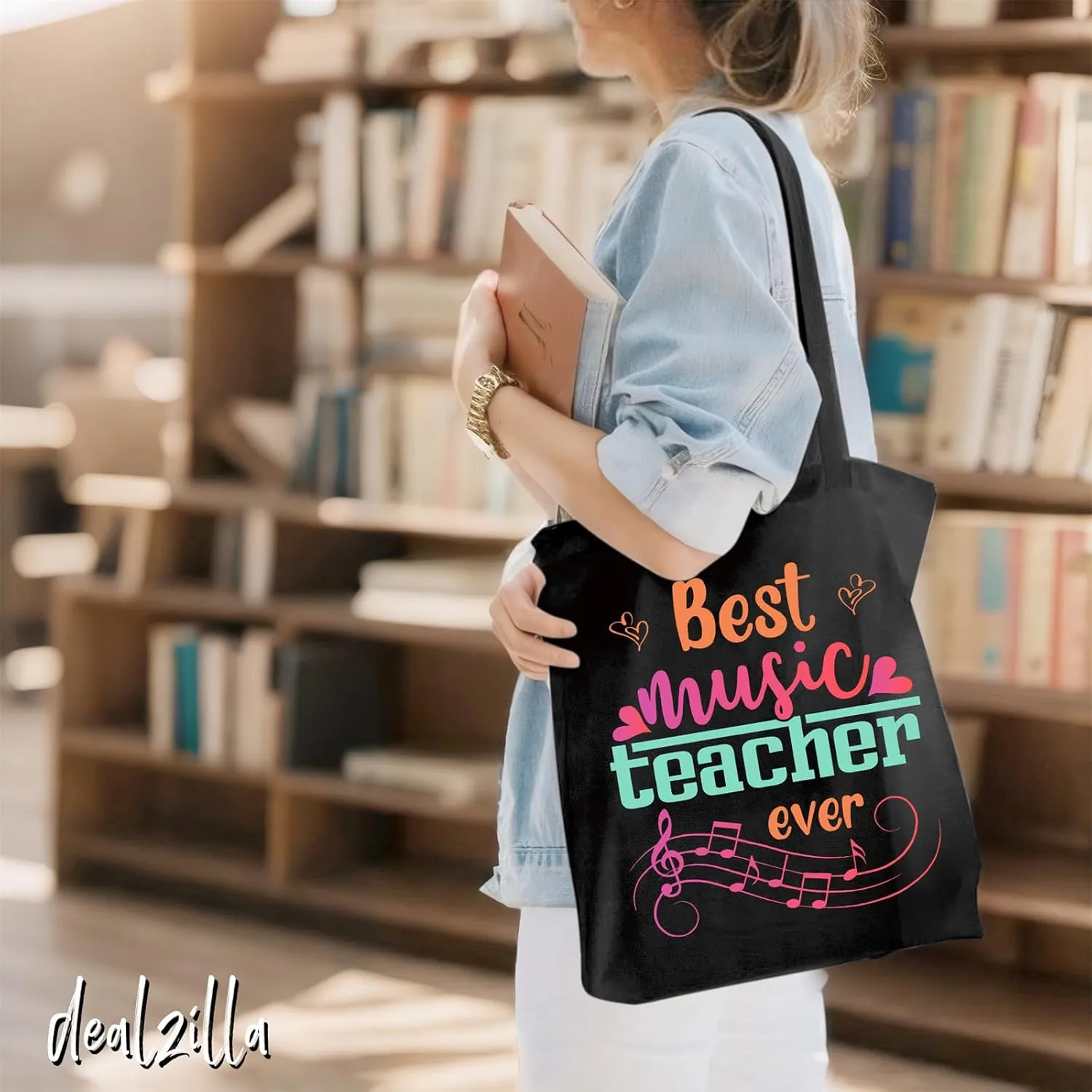 Teacher Canvas Bag Teacher Gifts for Women Christmas Appreciation Thank You Gifts Teacher Reusable Grocery Bag