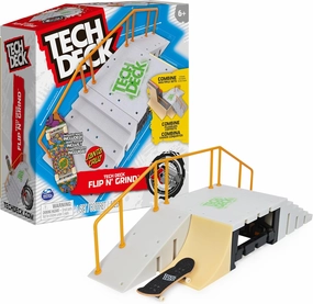 TECH DECK, Flip N’ Grind X-Connect Park Creator, Customizable and Buildable Ramp Set with Exclusive Fingerboard, Kids Toy for Boys and Girls Ages 6 and up