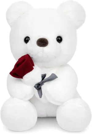 Teddy Bears Stuffed Animals with Rose, 9Inch Valentines Teddy Bear Plush Toy Cute Valentines Day Teddy Bear for Girlfriend, Valentines Day Gift for Kids,Her,Lover,Boyfriend