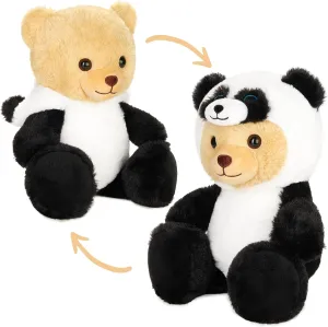 Teddy Panda - 10 Inch Teddy Bear in Panda Costume with Hood - Panda Bear Soft Toy for Cuddly Adventures - Stuffed Animal for Children