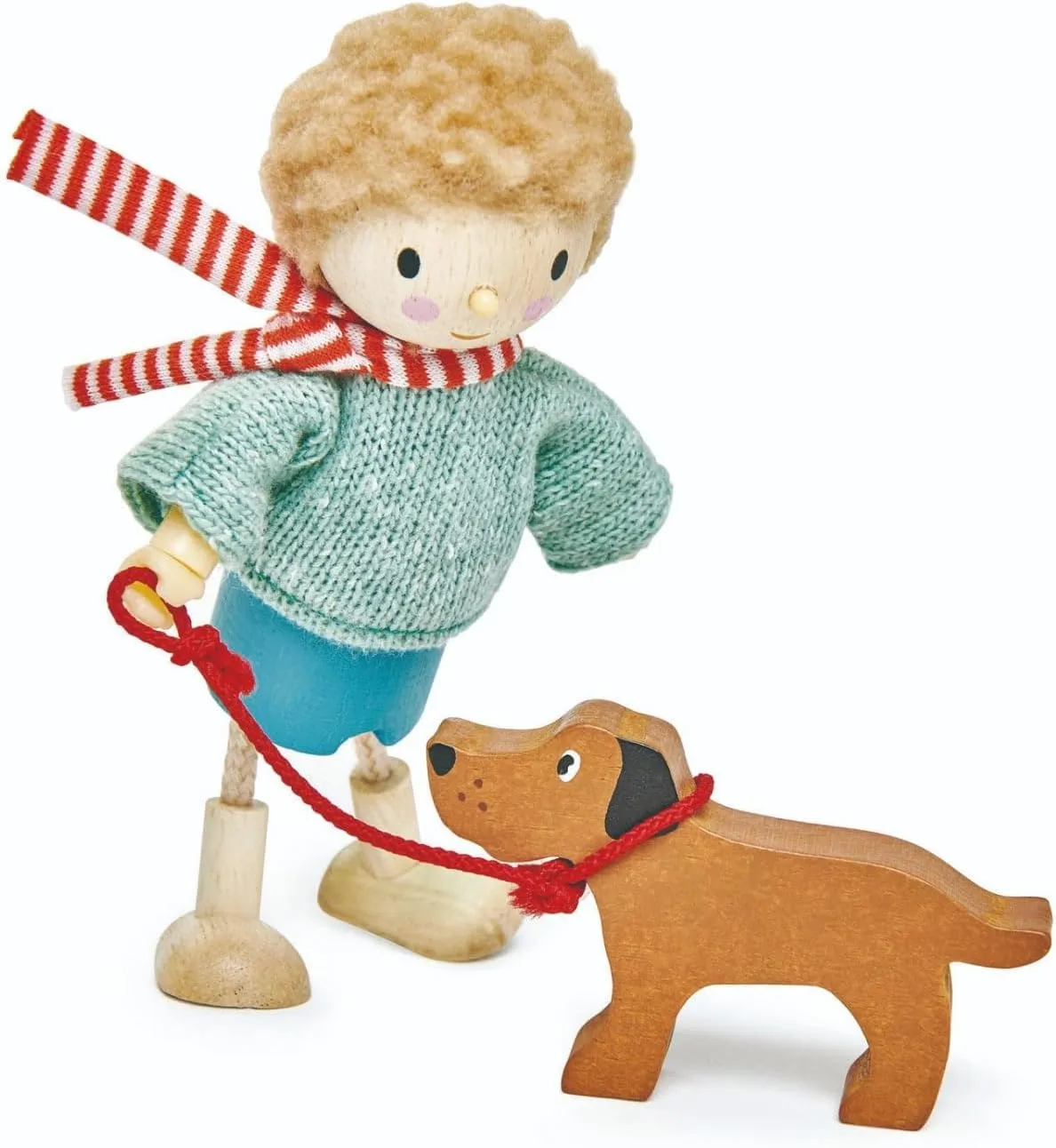 Tender Leaf Toys - The Goodwood Family - Wooden Miniatures Flexible Doll, Multicultural Action Figure for Dollhouse - Encourage Creative and Imaginative Fun Play for Children - Age 3 