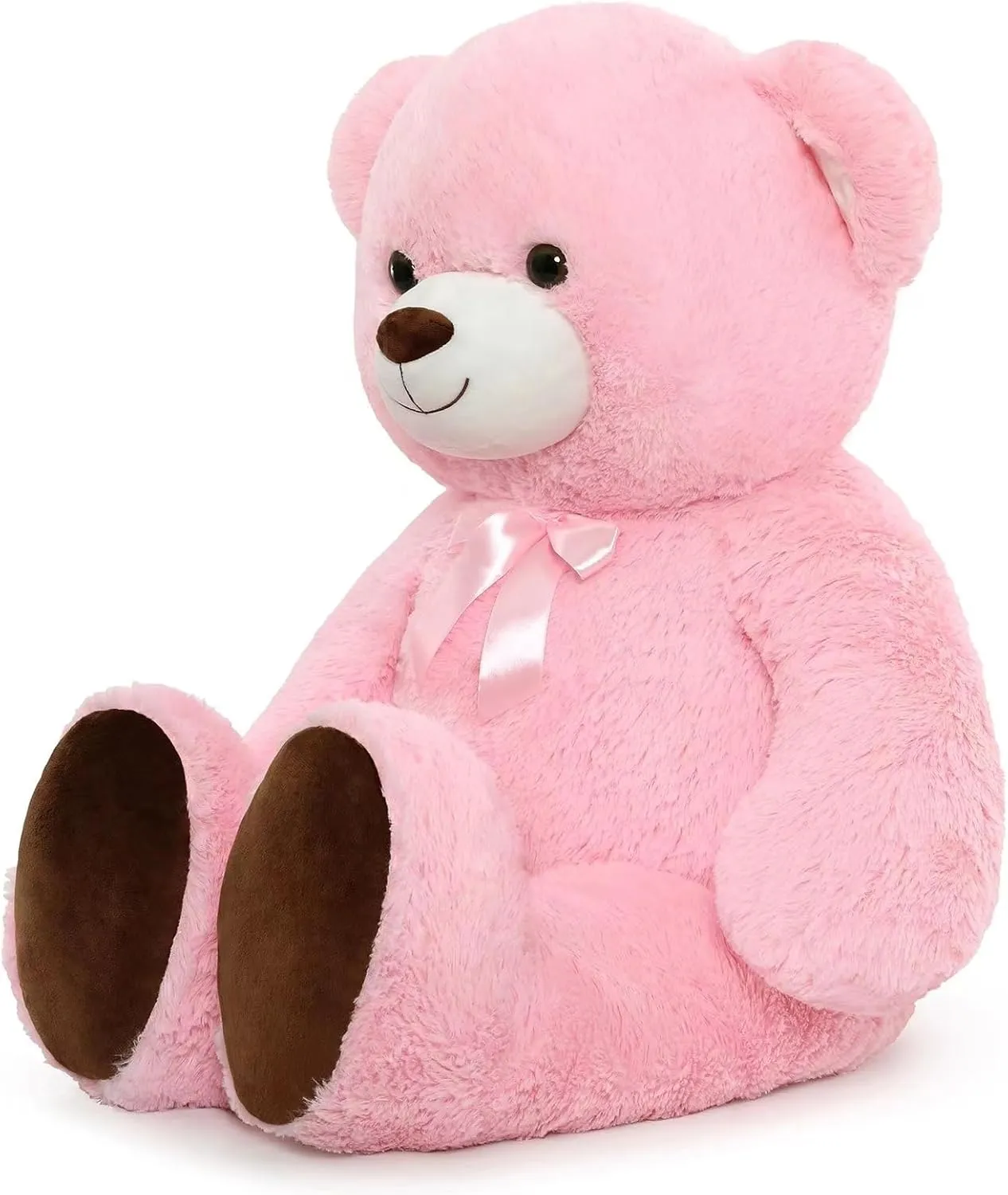 Tezituor Giant Pink Teddy Bear Stuffed Animal, 41 inch Large Stuffed Bear Plush Toy Christmas Valentine's Day Birthday for Girlfriend Kids