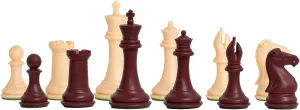 The House of Staunton - The Collector Plastic Chess Set - Pieces Only - 3.75" King - Red & Natural