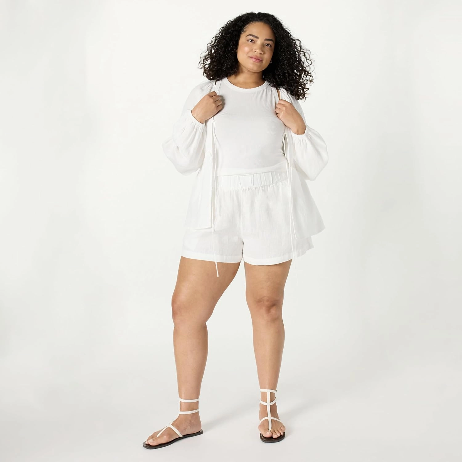 The Drop Women's Standard Essie Linen Pull on Mini Short