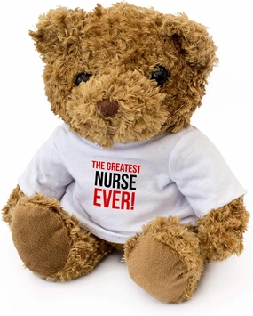 The Greatest Nurse Ever - Adorable Lovely Soft Brown Teddy Bear - Gift Present