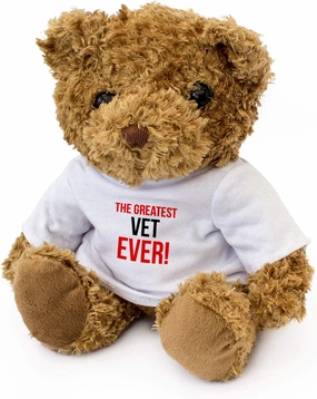 The Greatest Vet Ever - Adorable Lovely Soft Brown Teddy Bear - Gift Present