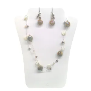 Threaded Shiny Yellow Bead N/E Set