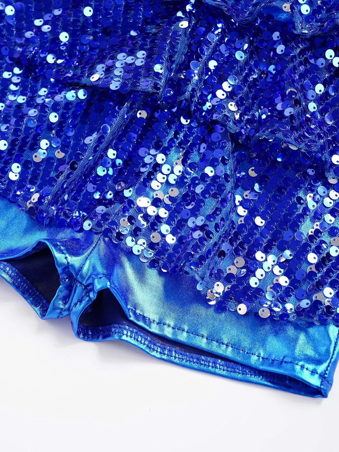 TiaoBug Kids Girls Shiny Sequins Dance Dress Athletic Tassel Latin Dress Ballet Salsa Samba Rumba Dance Costumes