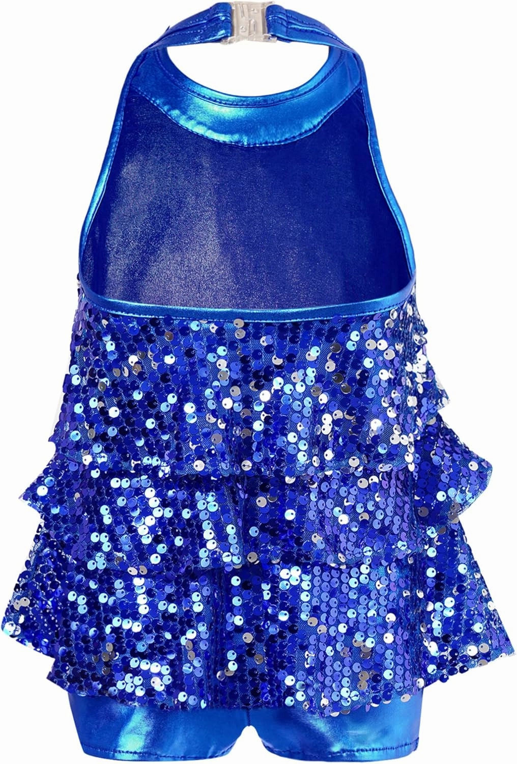 TiaoBug Kids Girls Shiny Sequins Dance Dress Athletic Tassel Latin Dress Ballet Salsa Samba Rumba Dance Costumes
