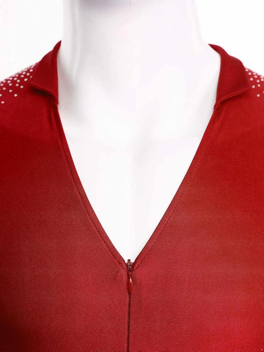TiaoBug Men's Tango Latin Dance Leotard Shirts Shiny Rhinestone Long Sleeve Chacha Rumba Samba