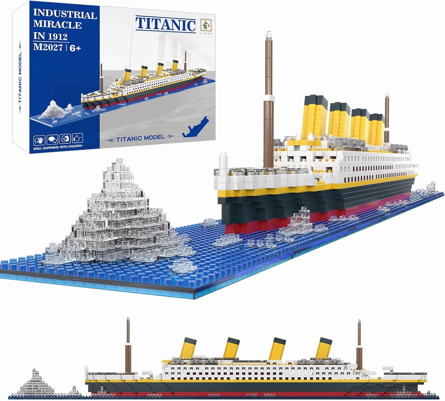 Titanic Micro Mini Building Set,1878 Pieces Big Ship Model Building Toys,DIY Educational Toys 3D Puzzle Kit,STEM Ship Creative Project Model Building Set, Birthday for Adults,Kids